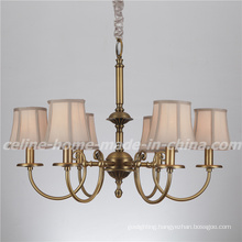 Graceful Decorative Iron Chandelier Lamp with Fabric Shade (SL-2111-6)